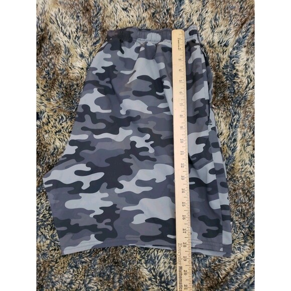 2 Gymshark Arrival Shorts Mens Size 3XL Gray Black Camo & Blue Workout Shorts - Picture 13 of 15